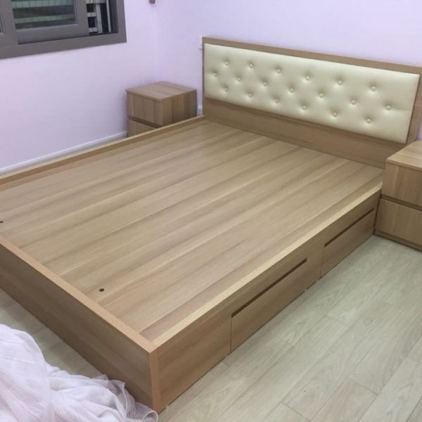Giường gỗ công nghiệp bọc đệm GG-13