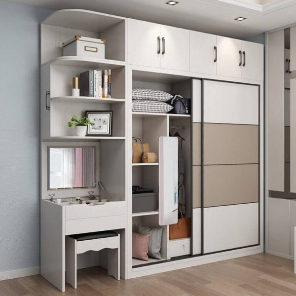 Tủ áo 2 cánh lùa kết hợp bàn trang điểm – LK07