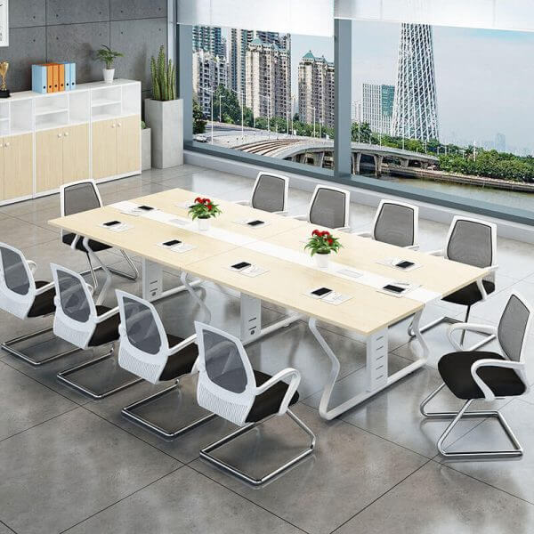 Bàn Họp Chân Sắt Nhập Khẩu 2M4 -NK2M42